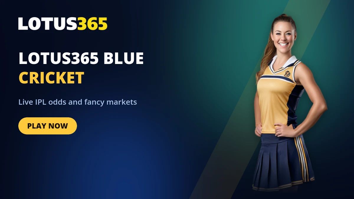 Lotus365 Blue cricket live odds board promo for IPL match markets in India