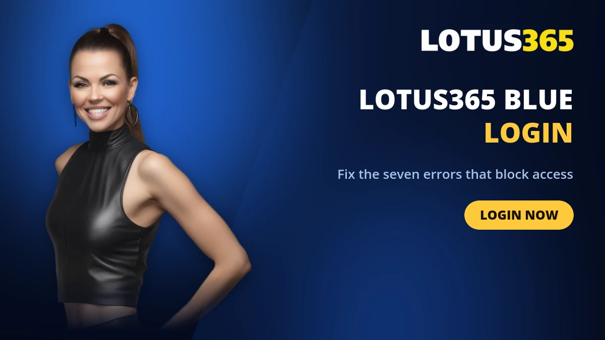 Lotus365 Blue login screen guide showing username and password entry on a mobile sportsbook