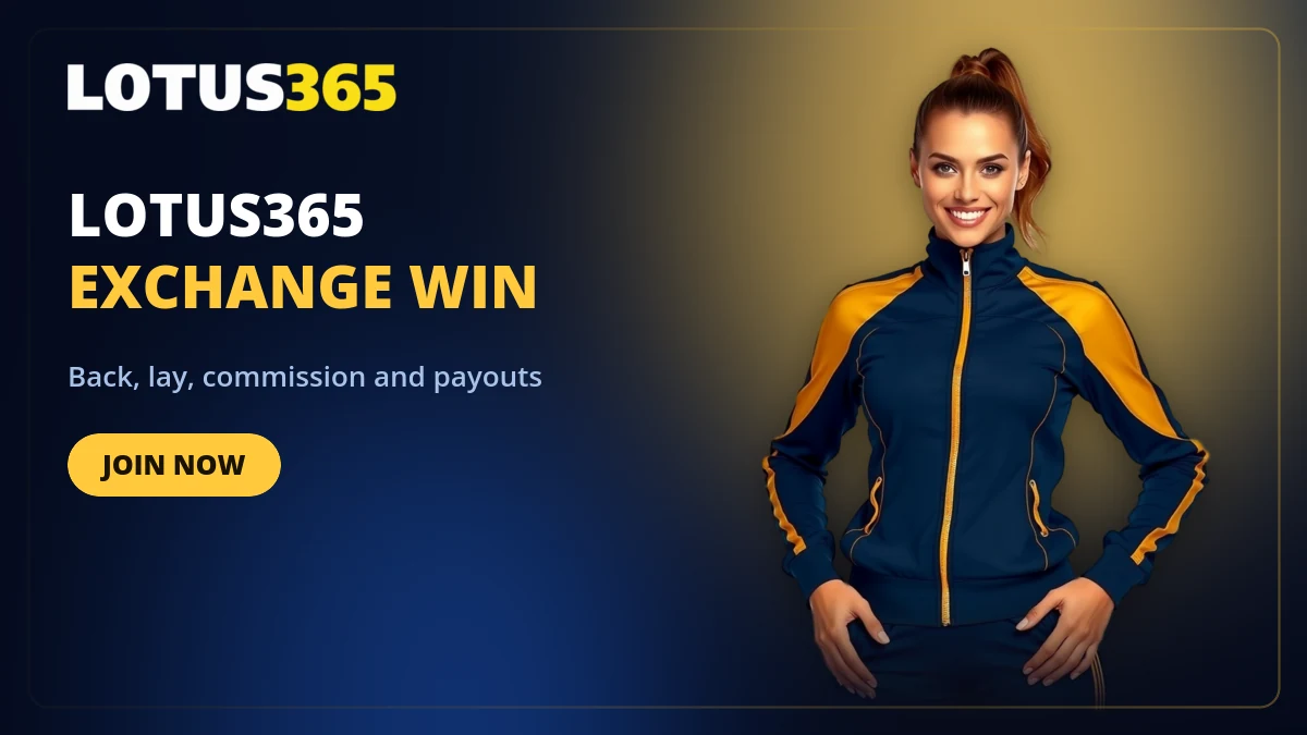 Lotus365 exchange win guide showing back and lay odds on the cricket market board